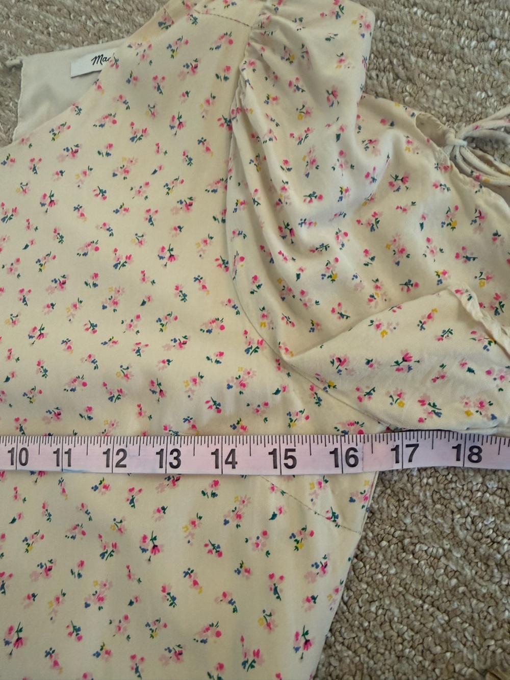 Madewell Tie-Sleeve Retro Dress Dutch Dandelions Floral Size 0 Mini Dress - Picture 9 of 16